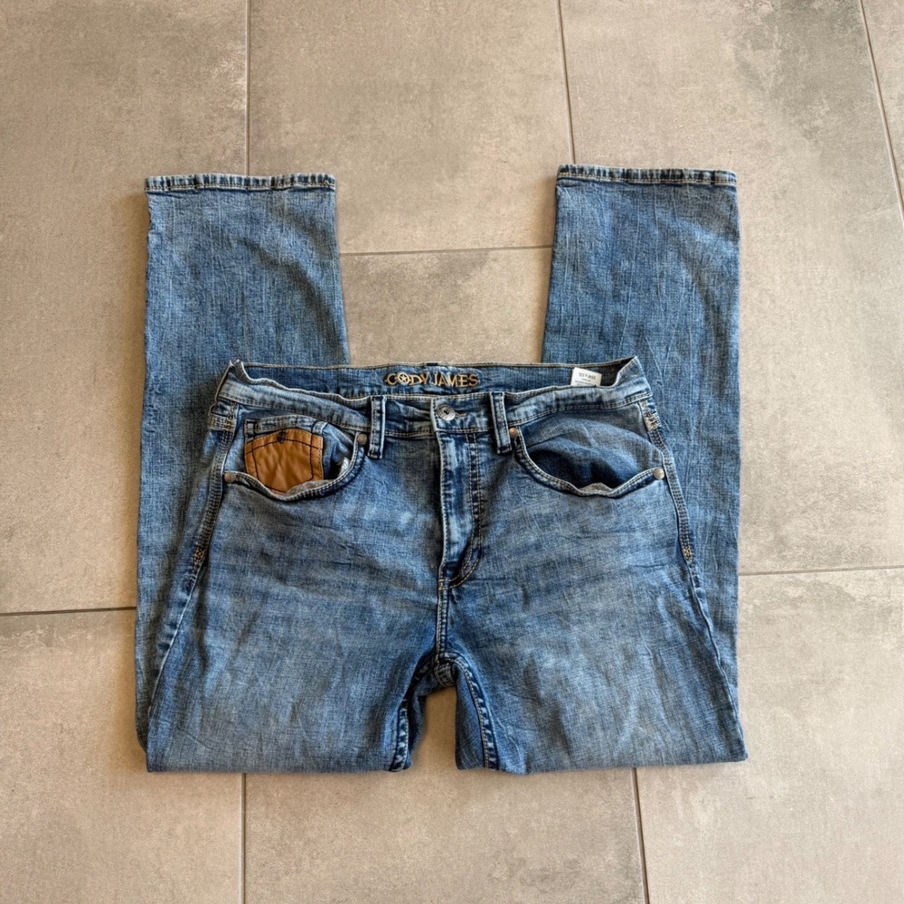 Cody James 138823 Straight Leg Stretch Jeans Blue Denim 35x32 Mens
